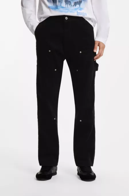 Regular-fit carpenter trousers in corduroy