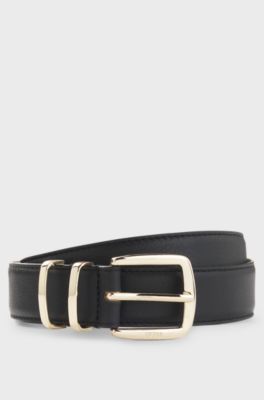 Italian-leather belt, Black