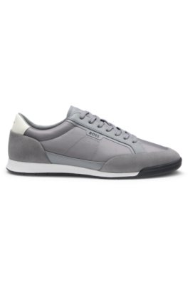 Boss Suede-trim trainers with ribbed sole låga sneakers herr – bild 3