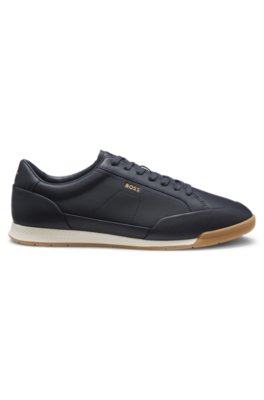 Boss Leather trainers with foil logo låga sneakers herr – bild 3