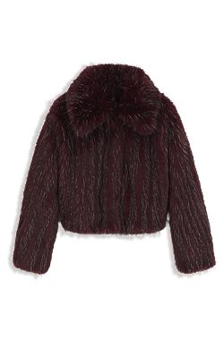 Relaxed-fit coat in eye-catching faux fur