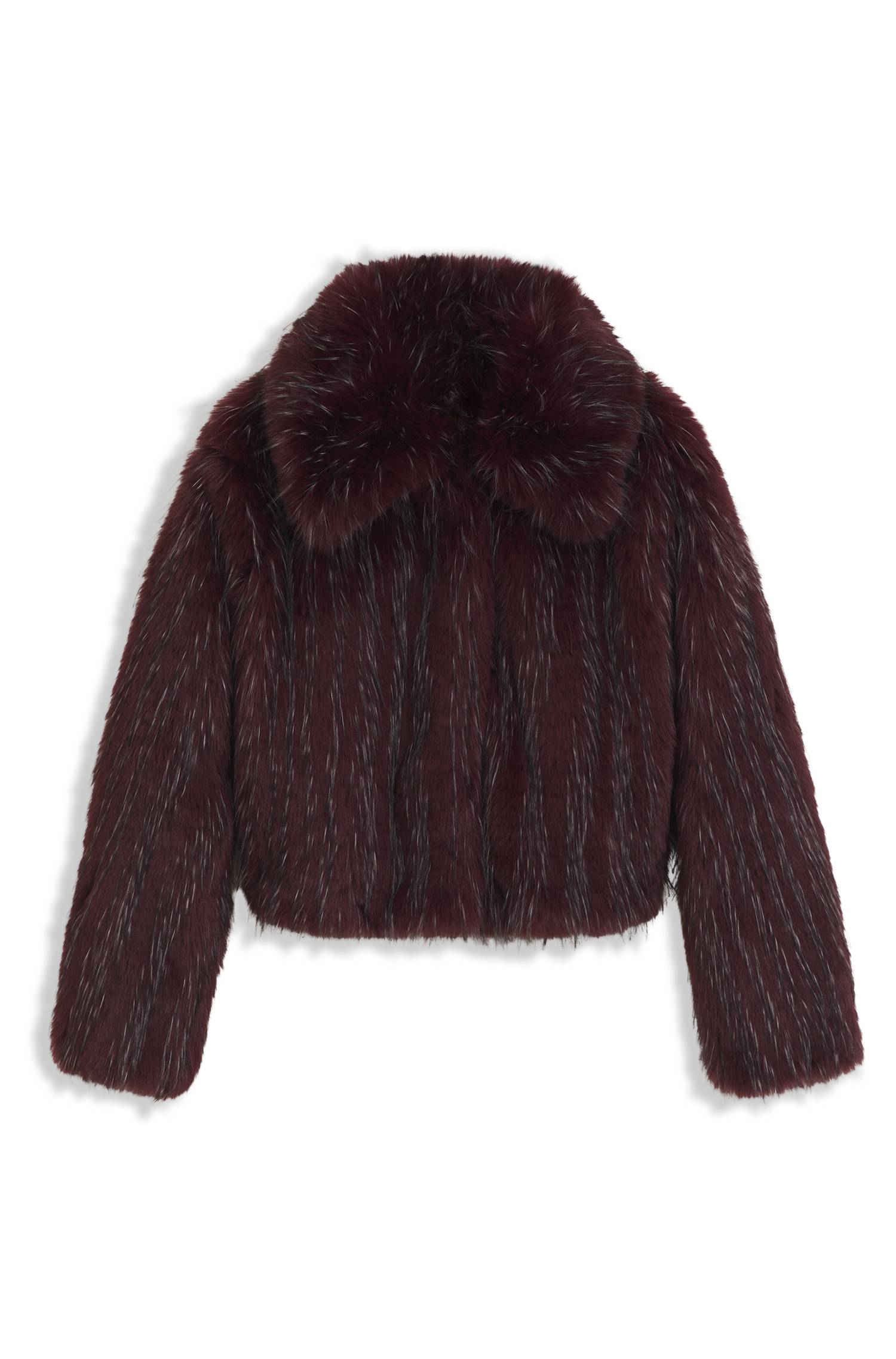 Boss Relaxed-fit coat in eye-catching faux fur kappor & rockar dam – bild 4