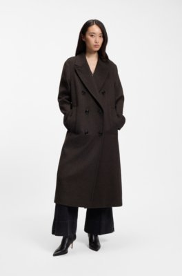Relaxed-fit coat with double-breasted front