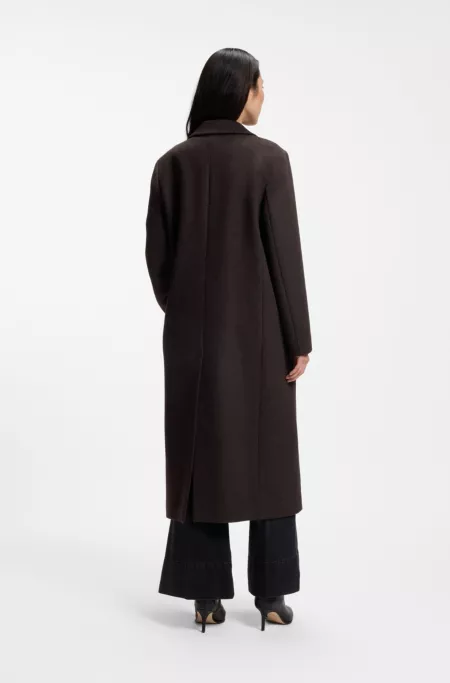 Relaxed-fit coat with double-breasted front