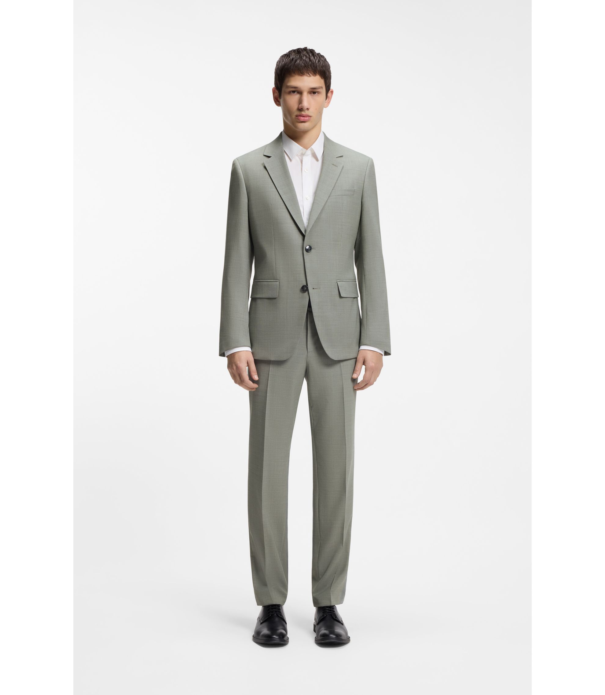 Slim-Fit Anzug aus strukturiertem Stretch-Gewebe