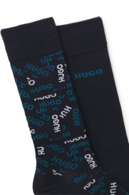 Hugo Two-pack of cotton-blend logo socks övrigt herr – bild 4