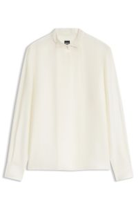 Pin-tuck blouse, Natural