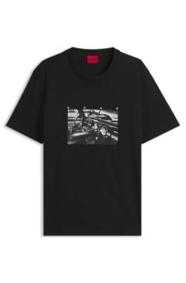Hugo Relaxed-fit T-shirt in cotton with graphic print herr – bild 4