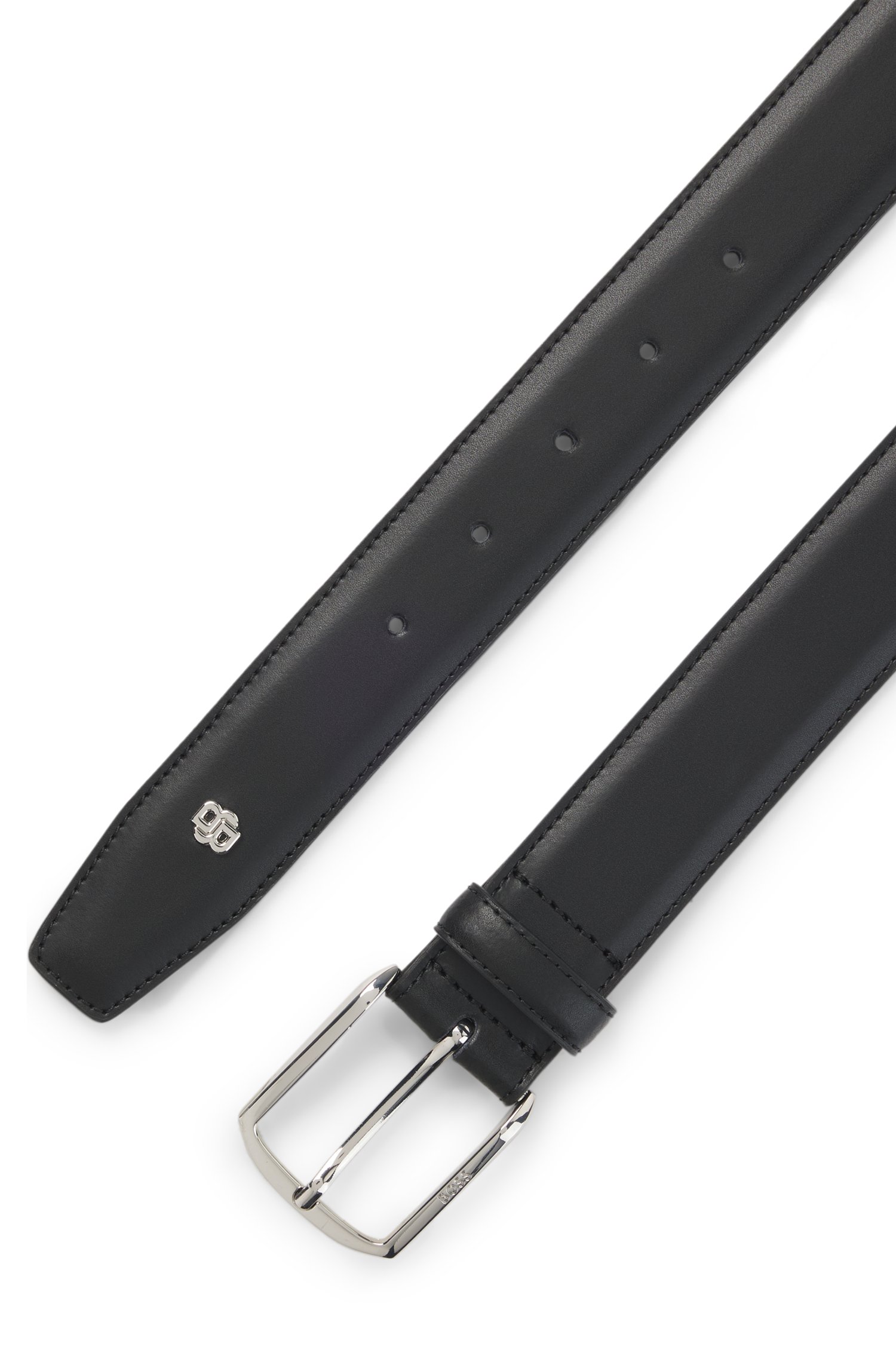 Boss Leather belt with silver-tone hardware and Double B skärp & hängslen herr – bild 2