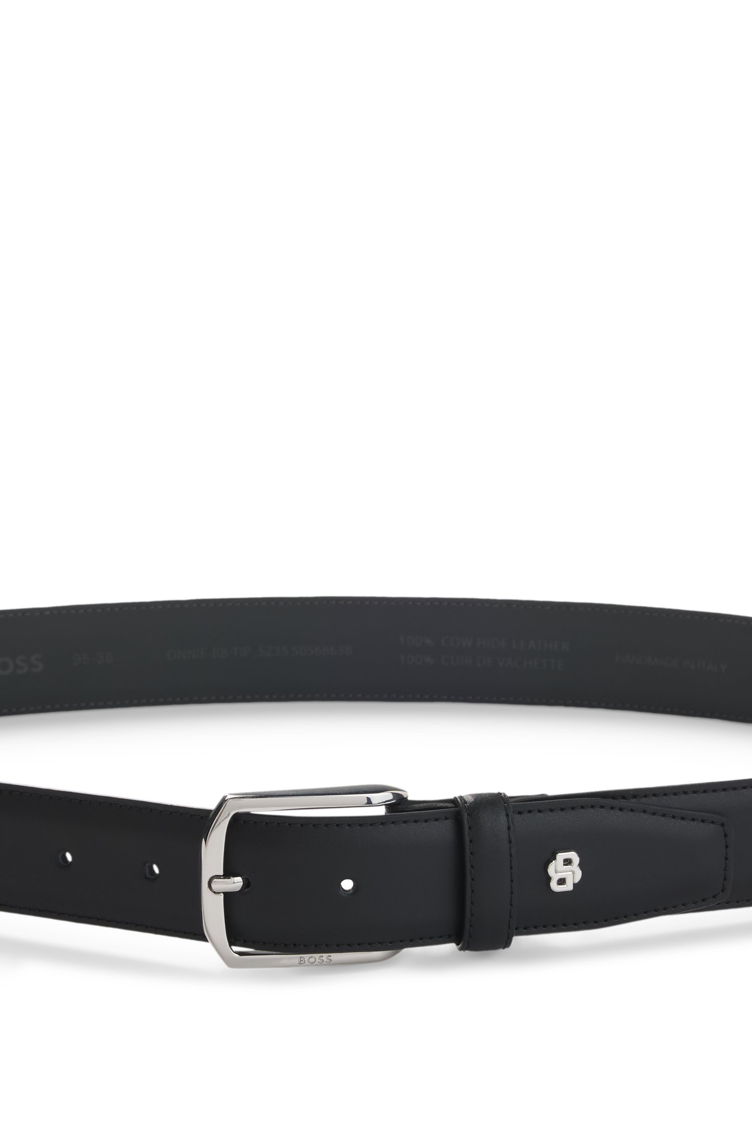 Boss Leather belt with silver-tone hardware and Double B skärp & hängslen herr – bild 3