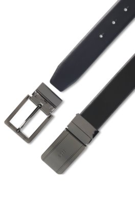 Boss Reversible leather belt with pin and plaque buckles klassiska skärp herr – bild 2