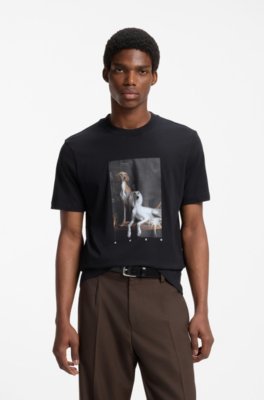 Cotton-jersey T-shirt with graphic print
