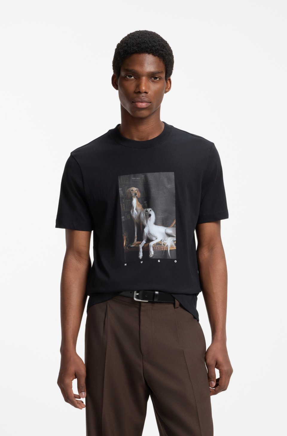 Cotton-jersey T-shirt with graphic print