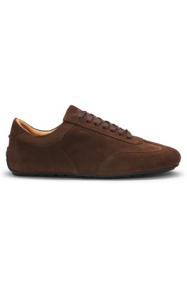 Boss Suede trainers with embossed logo låga sneakers herr – bild 3