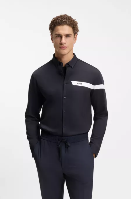 Regular-fit shirt in cotton jersey