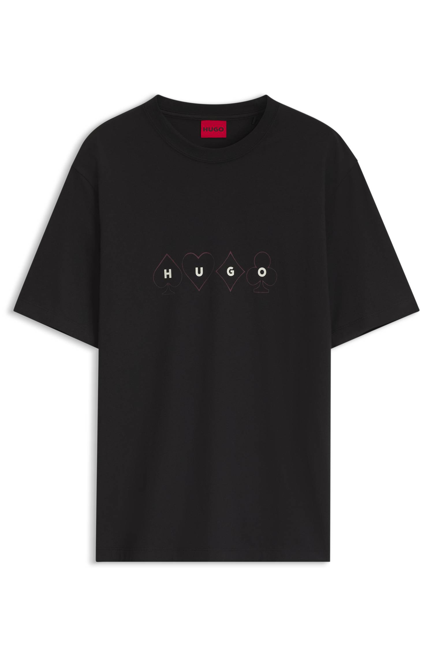 Hugo Cotton-jersey T-shirt with printed artwork herr – bild 4
