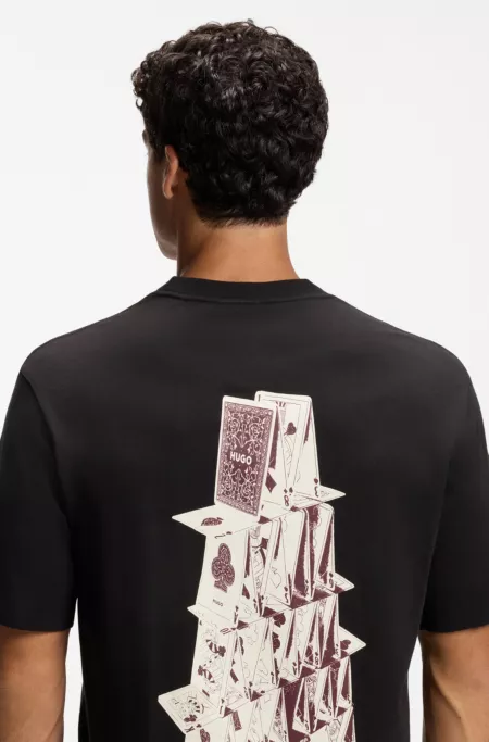 T-Shirt aus Baumwoll-Jersey mit Artwork-Print