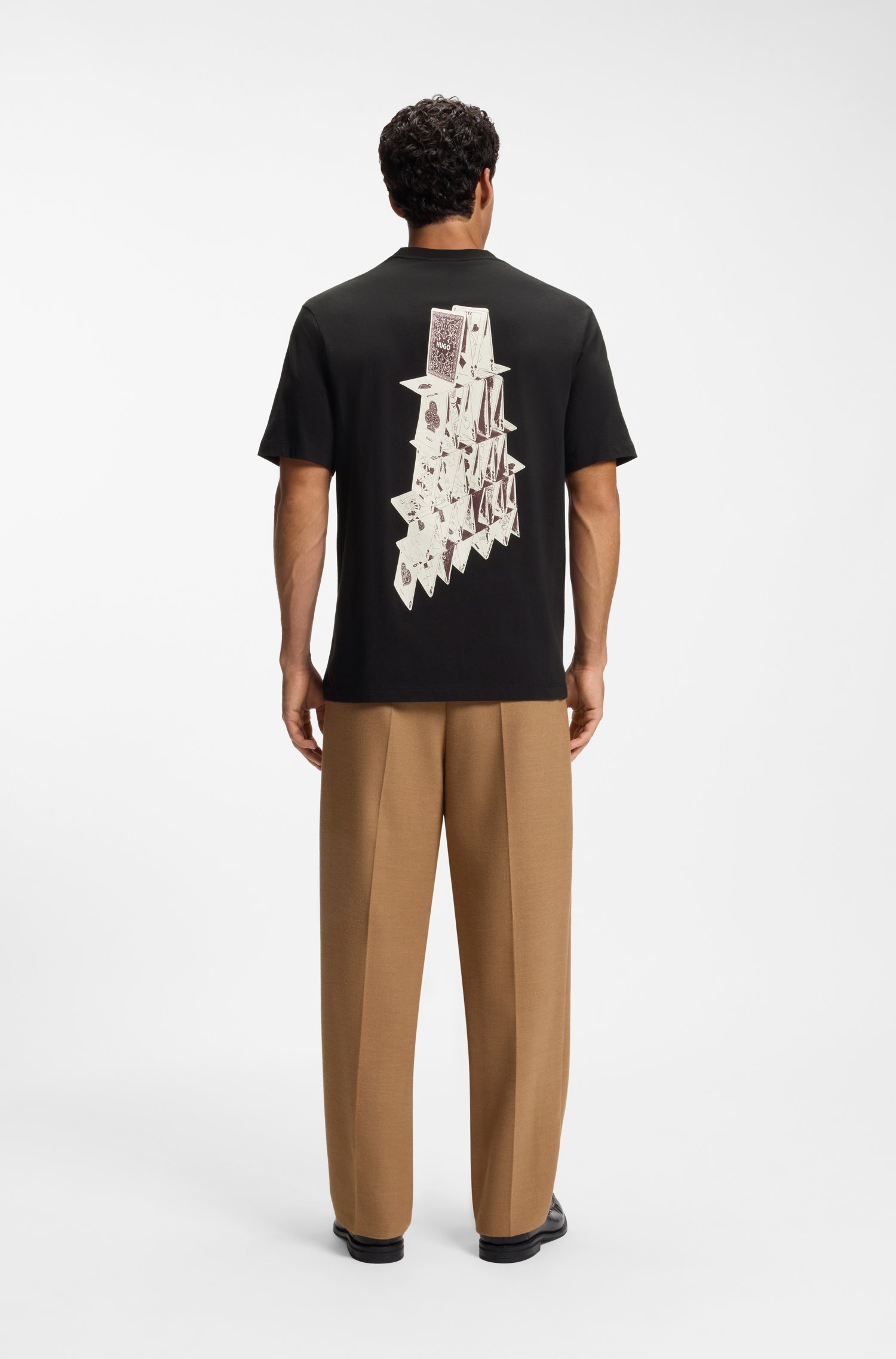 Hugo Cotton-jersey T-shirt with printed artwork herr – bild 3