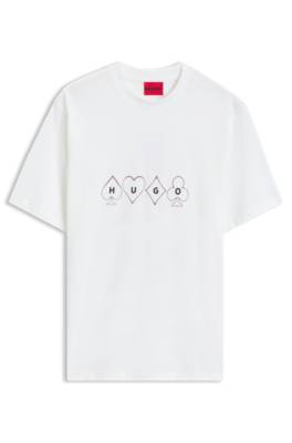Hugo Cotton-jersey T-shirt with printed artwork herr – bild 4