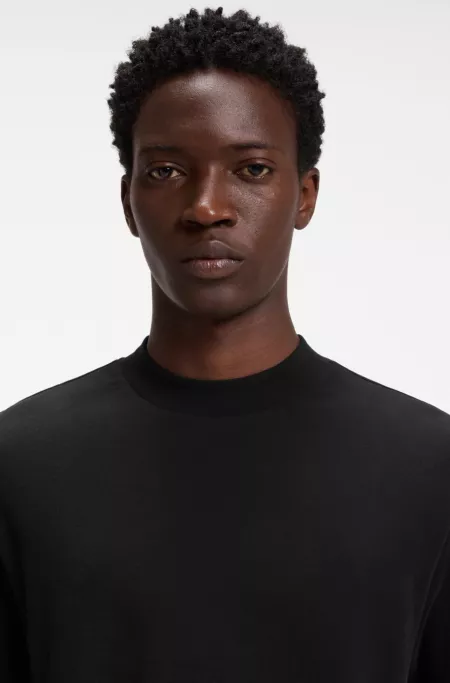 T-shirt Slim en coton et en laine