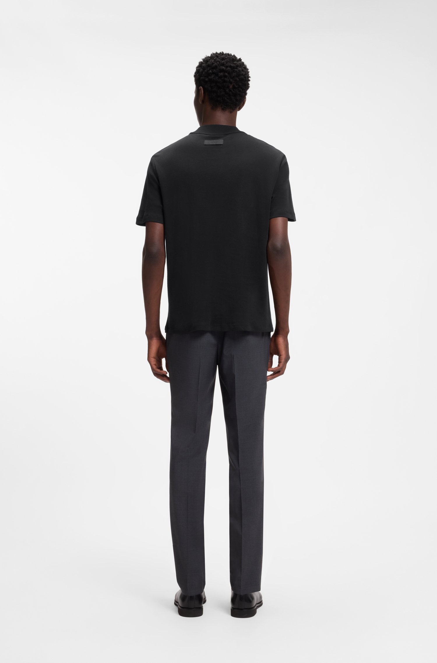 Hugo Slim-fit T-shirt in cotton and wool herr – bild 3