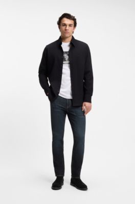 Chelsea boots in suede with signature-stripe stitching, Black