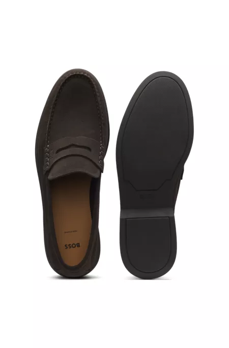 Mocassins en cuir suédé avec finition Penny logo