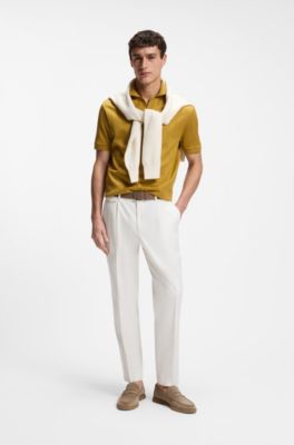 Suede loafers with logo penny trim, Beige