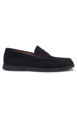 Boss Suede loafers with logo penny trim herr – bild 3