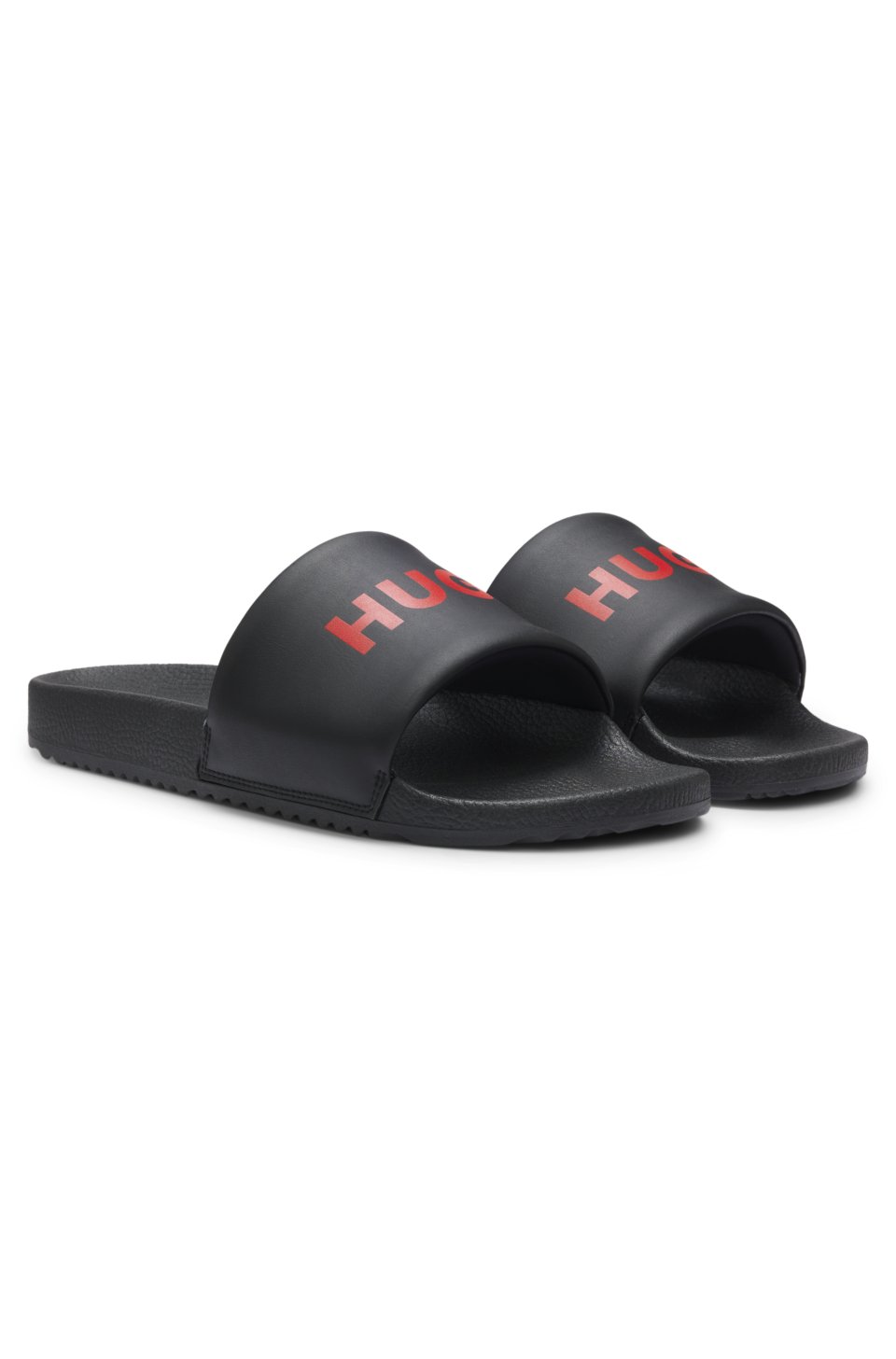 Slides with padded strap and contrast logo