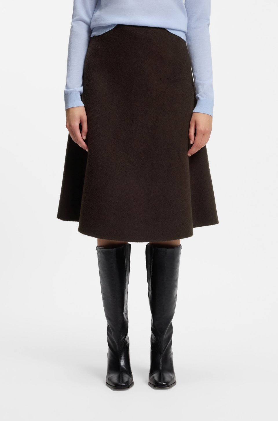 A-line skirt in a wool blend