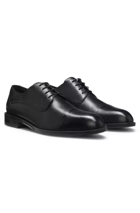 Leather Derby shoes with cap toe