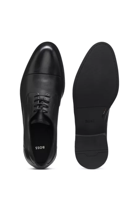 Leather Derby shoes with cap toe