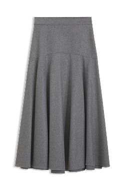 A-line skirt in melange flannel