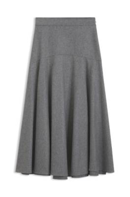 Boss A-line skirt in melange flannel maxikjolar dam – bild 4