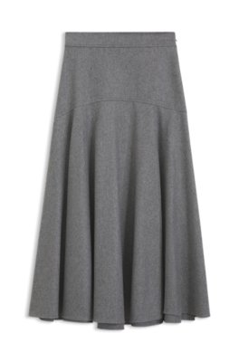 Boss Damen Grau Trapezförmiger Rock Vopala 50568806 Regular Fit - Image 2
