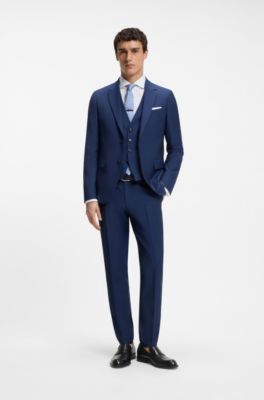 Leather loafers with penny trim, Black