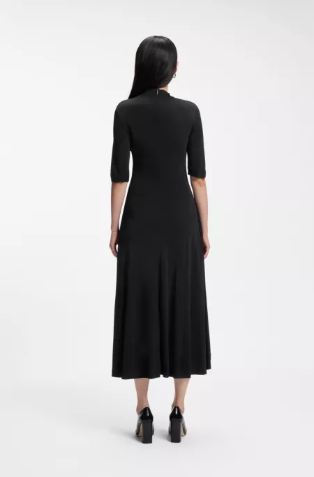 Matte-jersey dress with draped details
