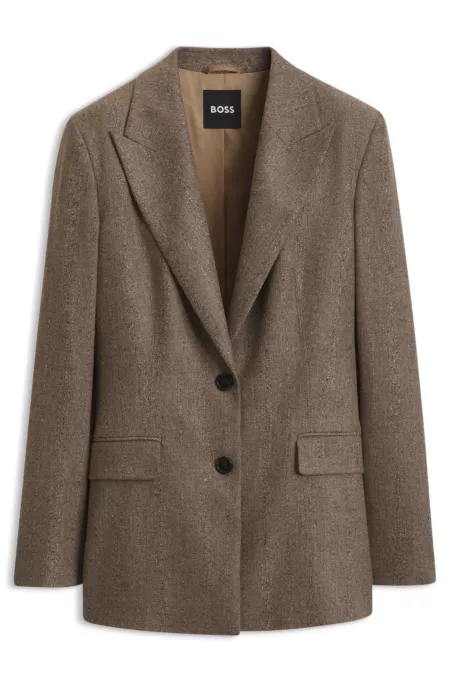 Slim-fit textured blazer