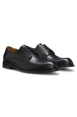 Leather Derby shoes with embossed logo