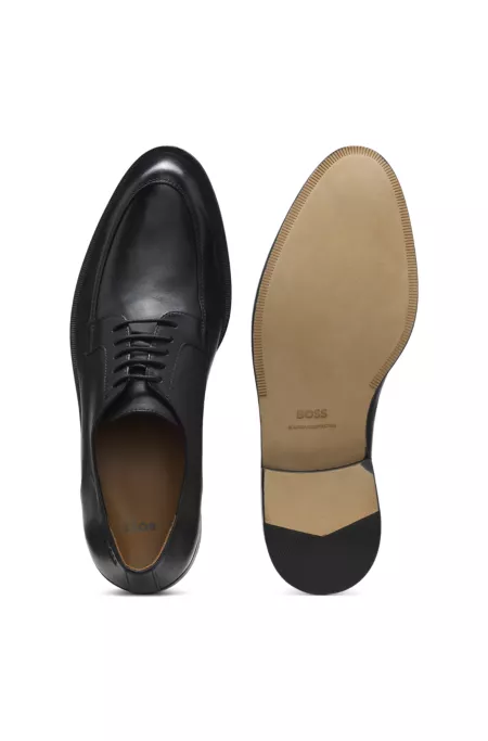 Derbys aus Leder mit Logo-Prägung