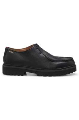 Hugo Moccasin-inspired Derby shoes in tumbled leather finskor herr – bild 3
