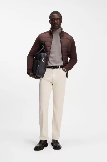 Jean coupe droite en denim italien écru