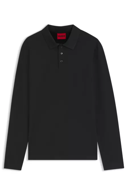 Slim-fit polo shirt in mercerised cotton