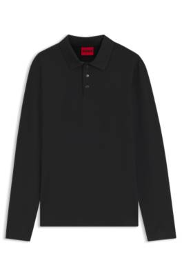 Hugo Slim-fit polo shirt in mercerised cotton pikéer herr – bild 4