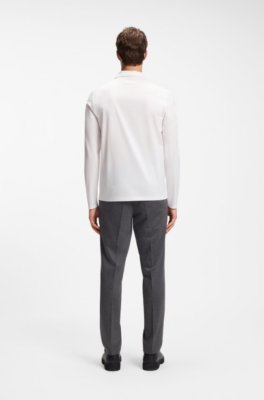 Hugo Slim-fit polo shirt in mercerised cotton pikéer herr – bild 3
