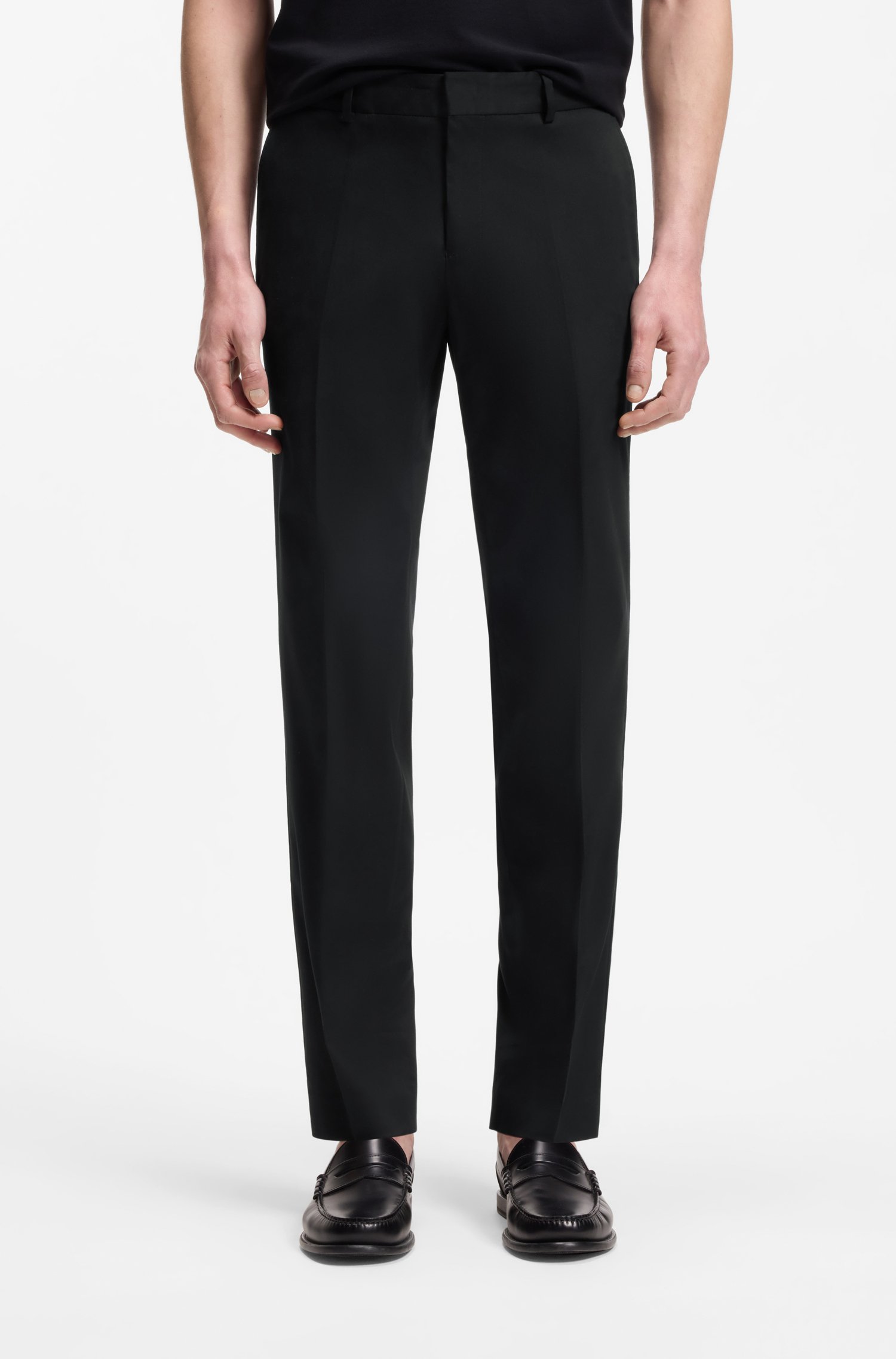 Boss Slim-fit trousers in washable stretch cotton byxor herr