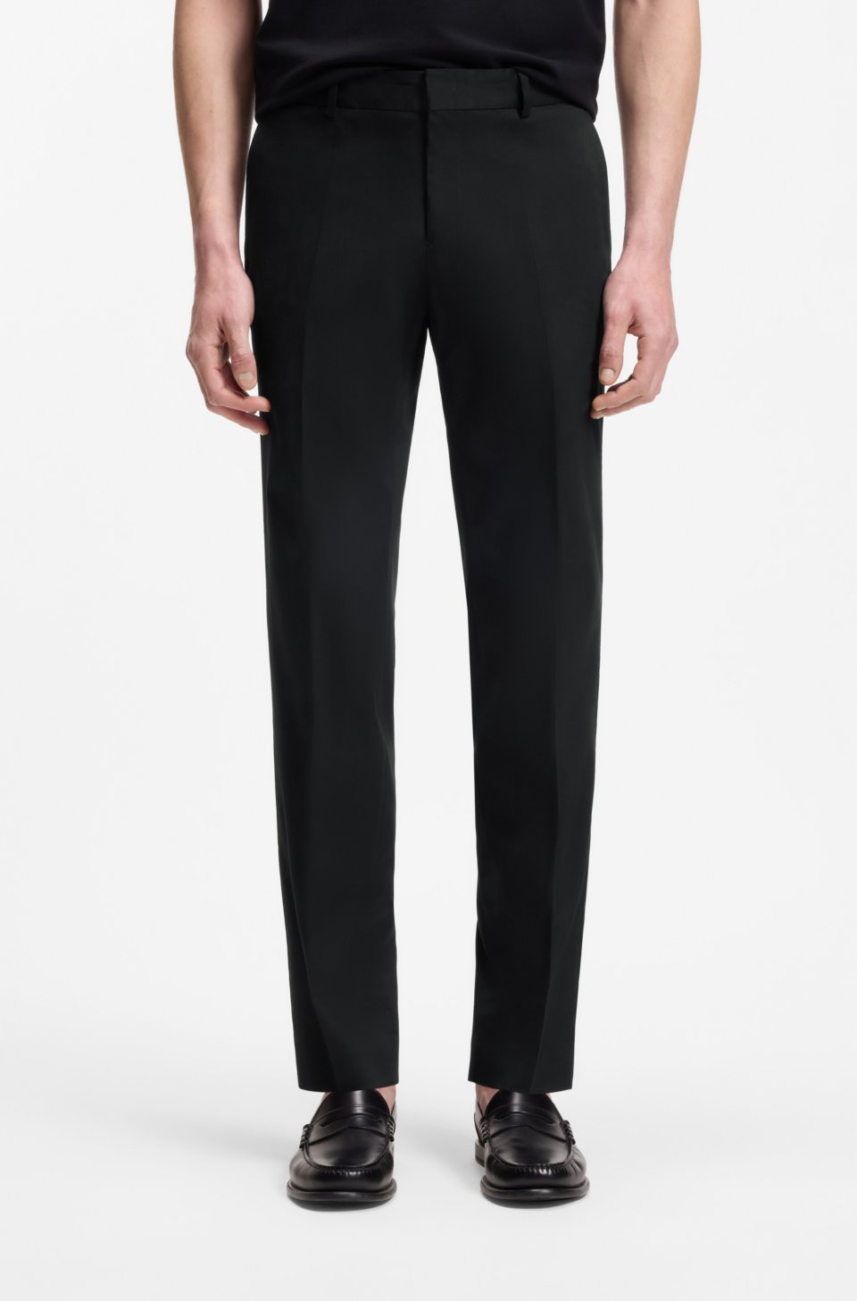 Slim-fit trousers in washable stretch cotton