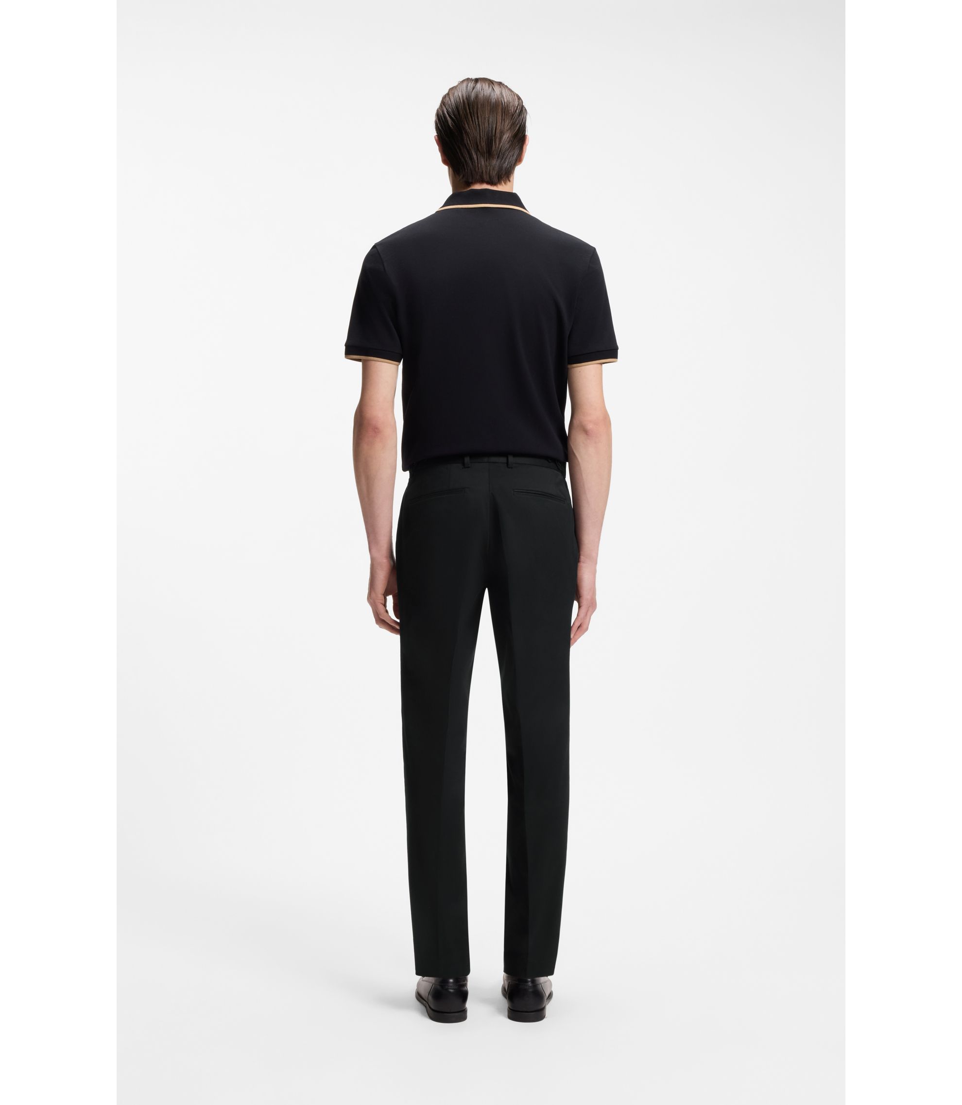 BOSS - スリムフィットパンツ ウォッシャブル ストレッチコットン