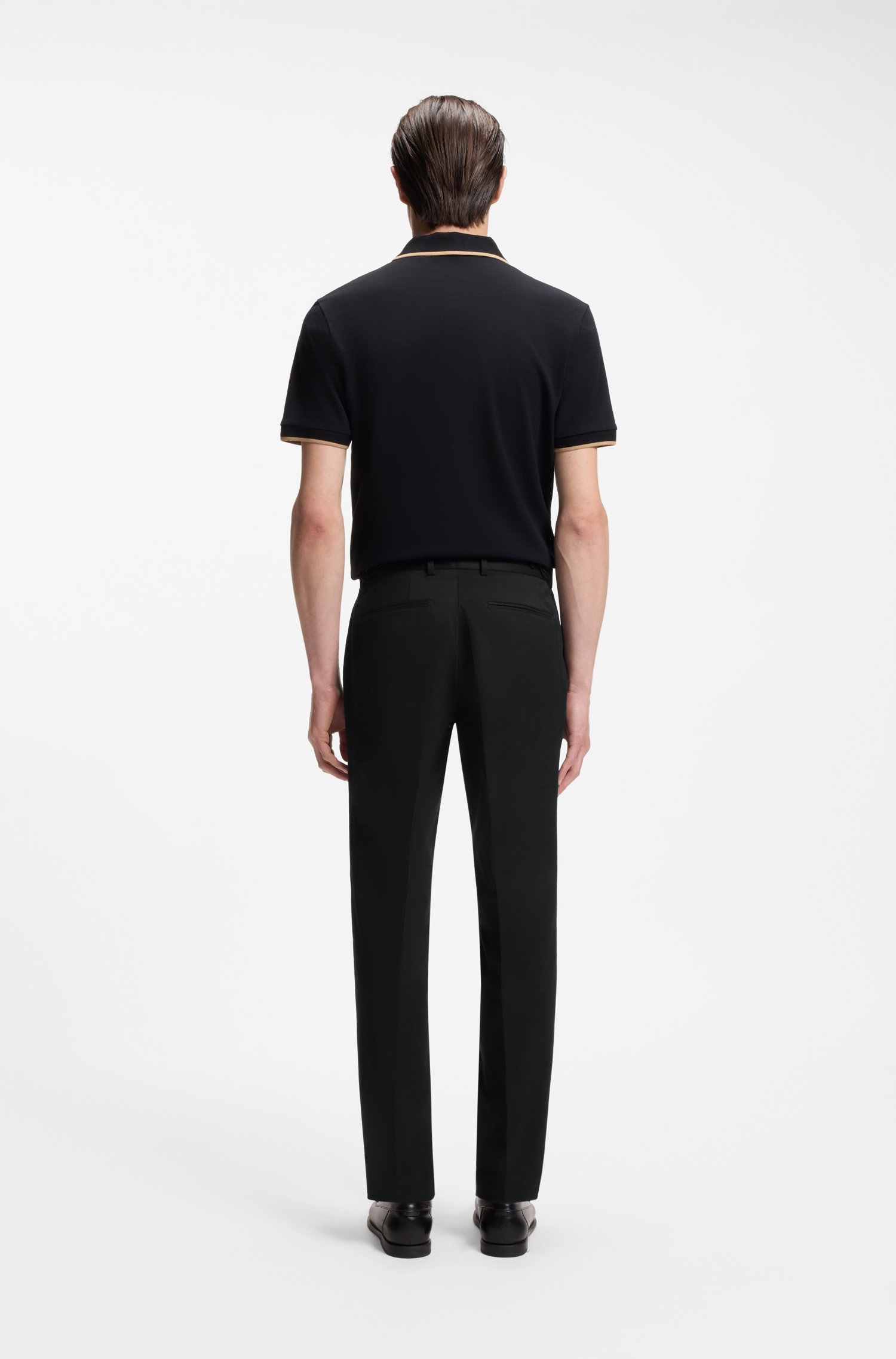 Boss Slim-fit trousers in washable stretch cotton byxor herr – bild 2